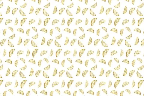 Golden Vector Hand Drawn Pattern Illustrazione stock