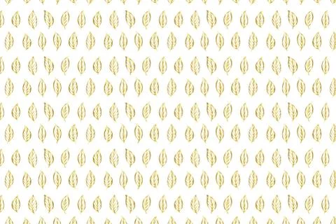 Golden Vector Hand Drawn Pattern Stock Illustration