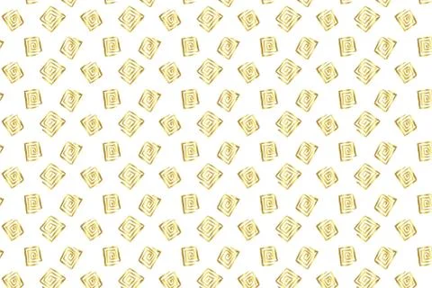 Golden Vector Hand Drawn Pattern Stock Illustration