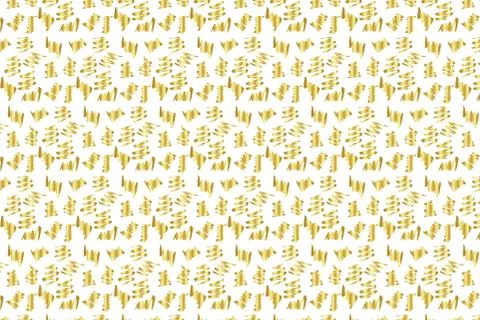 Golden Vector Hand Drawn Pattern Stock Illustration