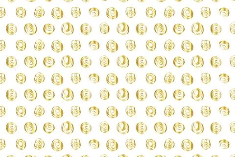 Golden Vector Hand Drawn Pattern Illustrazione stock