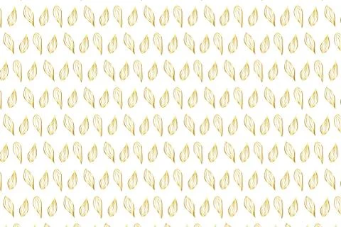 Golden Vector Hand Drawn Pattern Stock Illustration