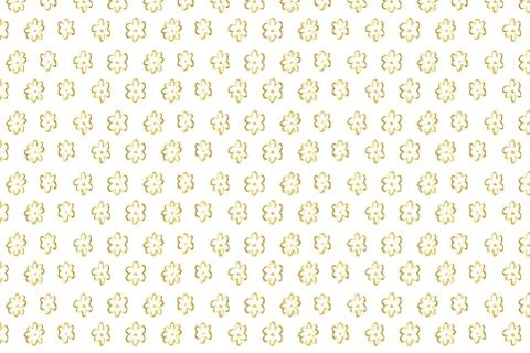 Golden Vector Hand Drawn Pattern Stock Illustration