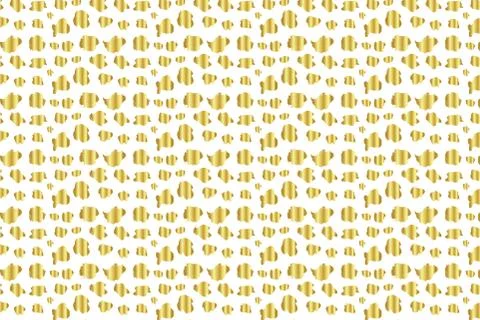 Golden Vector Hand Drawn Pattern Stock Illustration
