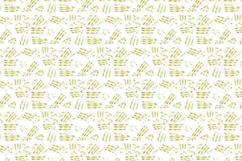 Golden Vector Hand Drawn Pattern Stock Illustration