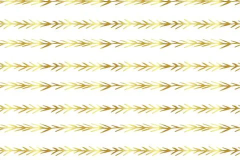 Golden Vector Hand Drawn Pattern Stock Illustration