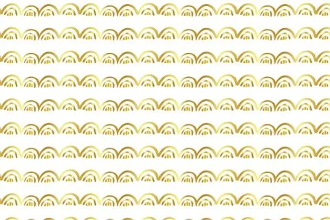 Golden Vector Hand Drawn Pattern Stock Illustration
