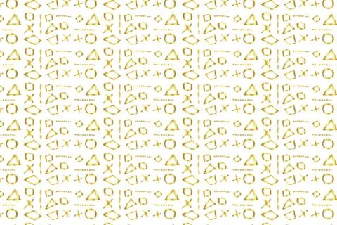 Golden Vector Hand Drawn Pattern Illustrazione stock