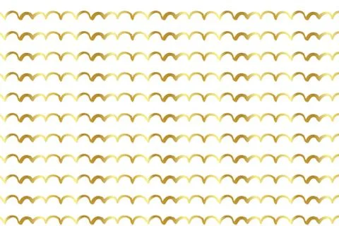 Golden Vector Hand Drawn Pattern Stock Illustration
