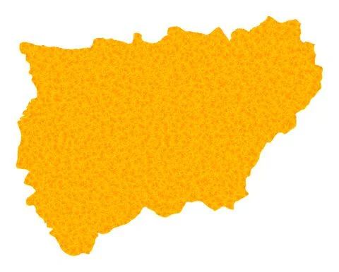 Golden Vector Map of Jaen Spanish Province イラスト素材
