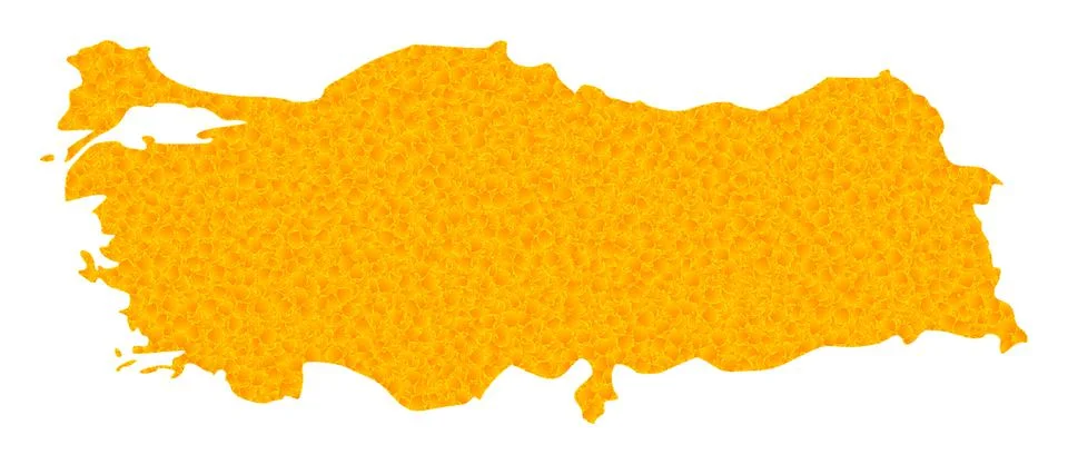 Golden Vector Map of Turkey イラスト素材