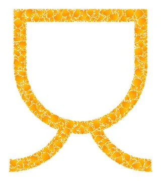 Golden Vector Mug Mosaic Icon 스톡 일러스트