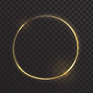 Golden vector round light effect with transparency and highlights.Golden round Stock-Illustration