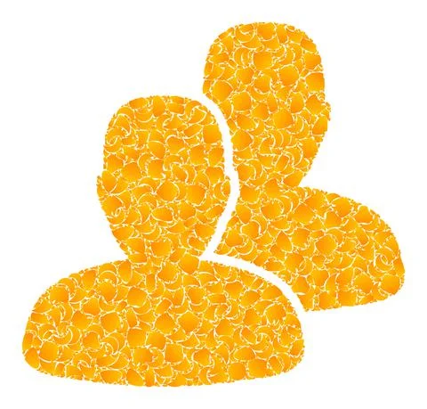Golden Vector Users Mosaic Icon 스톡 일러스트
