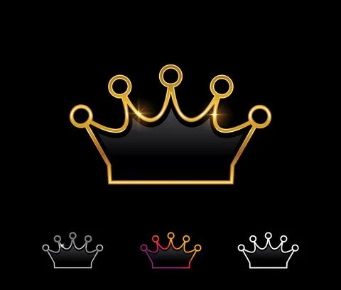 Golden Vector Vector Sign Stock Illustration