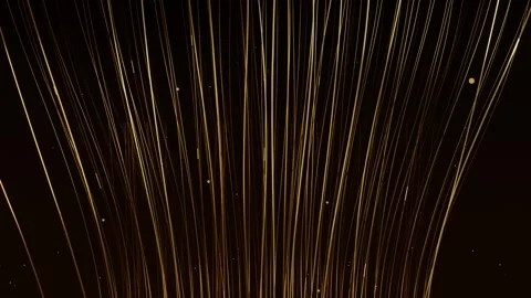 Golden Vertical Light Trails Rising Motion Background Stock Footage 344590124