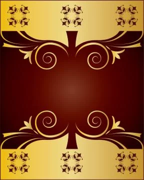 Golden vintage frame Stock Photos