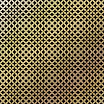 Golden vintage pattern on black background Stock Illustration
