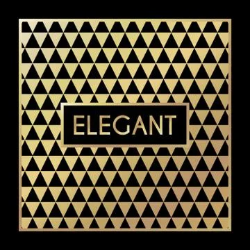 Golden vintage pattern on black background イラスト素材