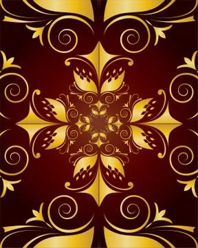 Golden vintage template Stock Photos