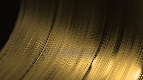 Golden Vinyl Record Stock Footage 104769034