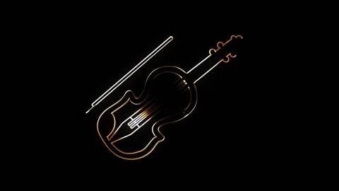 Golden Violin Stock Footage 223058370