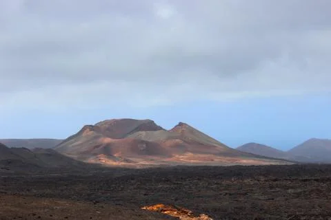 Golden volcano Foto stock