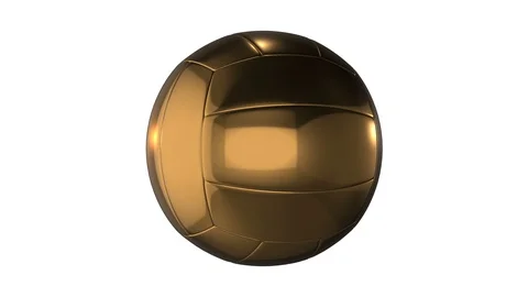 Golden volleyball spin loop Stock Footage 86716528