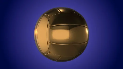 Golden volleyball spin loop Stock Footage 86716858