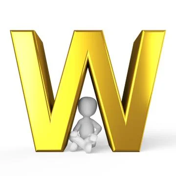 Golden w Stock Illustration
