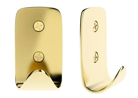 Golden wall hooks Stock Illustration