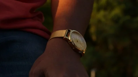 Golden Watch Stock Footage 104774432