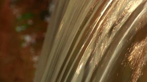 Golden Water Stream Stock Footage 60435273