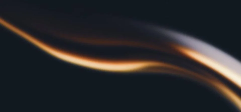 Golden wave abstract pattern on dark background, black yellow white gray l... Stock Photos