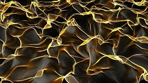 Golden wave background Stock Footage 30773518