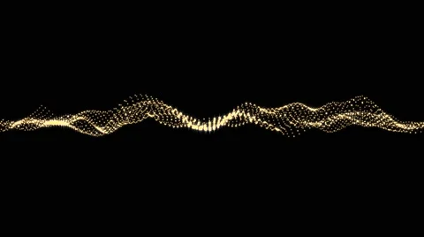 Golden  wave form particle 3D render look like spider web smooth flowing with Stock Footage 64858506