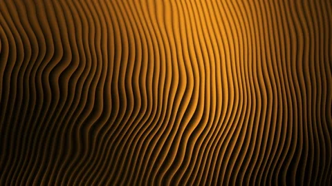 Golden wave lines with shadow and depth. Loop animation. Stock Footage 319990155