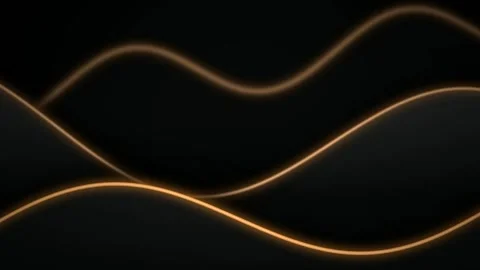 Golden wave lines undulating seamless loop motion background Stock Footage 343628005