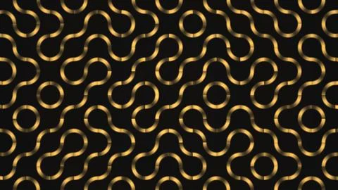 Golden wave pattern on a dark background Stock Illustration