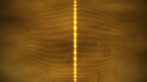 Golden wave patterns create dynamic visual effects for Stock Footage 338225832
