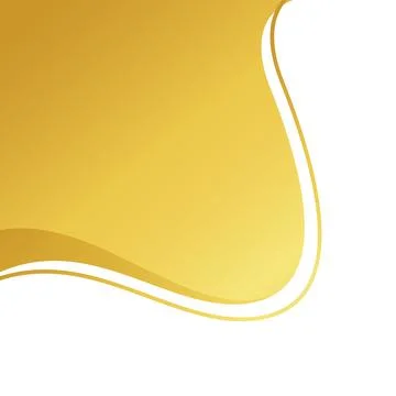 Golden wave shape for corner border certificate frame, gold wave curve for .. Stock Illustration