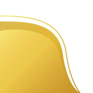 Golden wave shape for corner border certificate frame, gold wave curve for .. Illustrazione stock