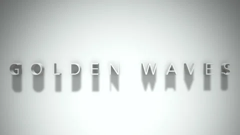Golden waves 3D title animation white text on a white background Stock Footage 298894238