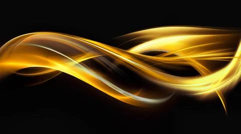 Golden Waves Background Stock Illustration
