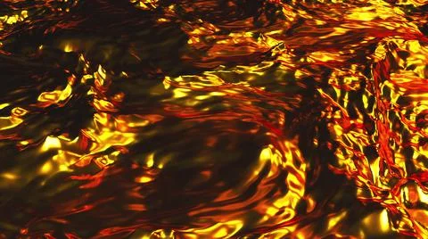 Golden waves with highlights Stock Illustration