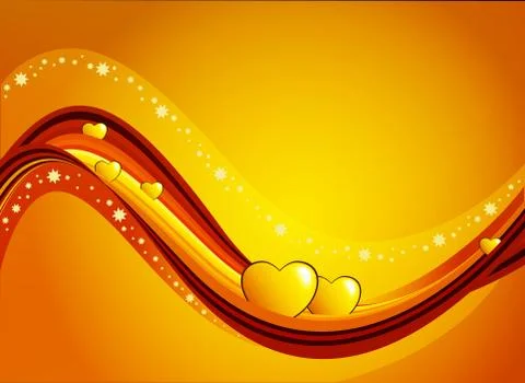 Golden waves Stock Illustration