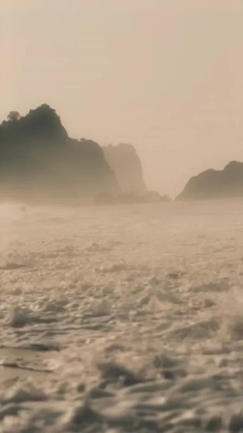 Golden waves in the ocean Stock Footage 232967845