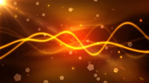 Golden Waves Particles Stock Footage 91054912