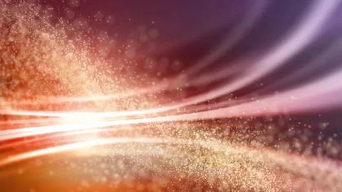 Golden Waves — Soft Light Particles Stock Footage 312228314