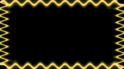 Golden Wavy Frame Stock Footage 284403090